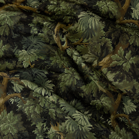 Dark Forest Velvet Roman Blind