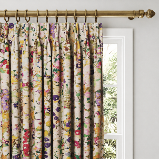 Spring Floral Cotton-Linen Curtains