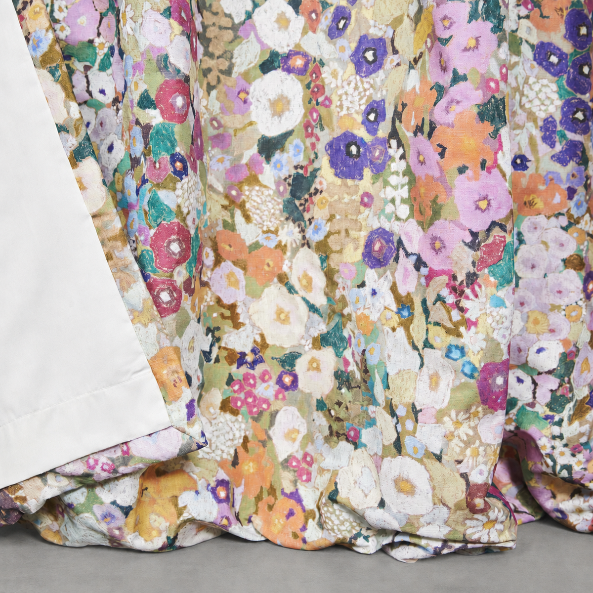 Spring Floral Cotton-Linen Curtains