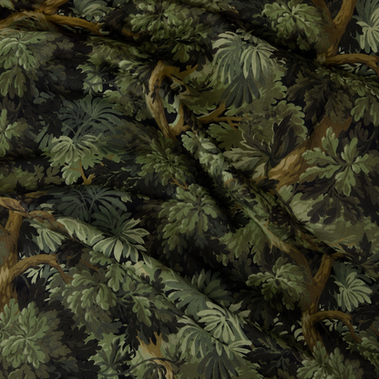 Dark Forest Velvet Roman Blind