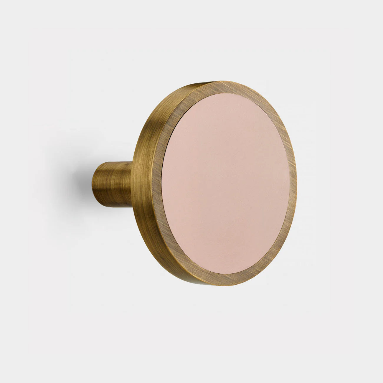 Brass & Pink Leather Curtain Tie Backs