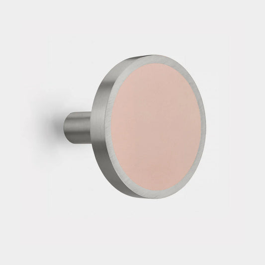 Brass & Pink Leather Curtain Tie Backs