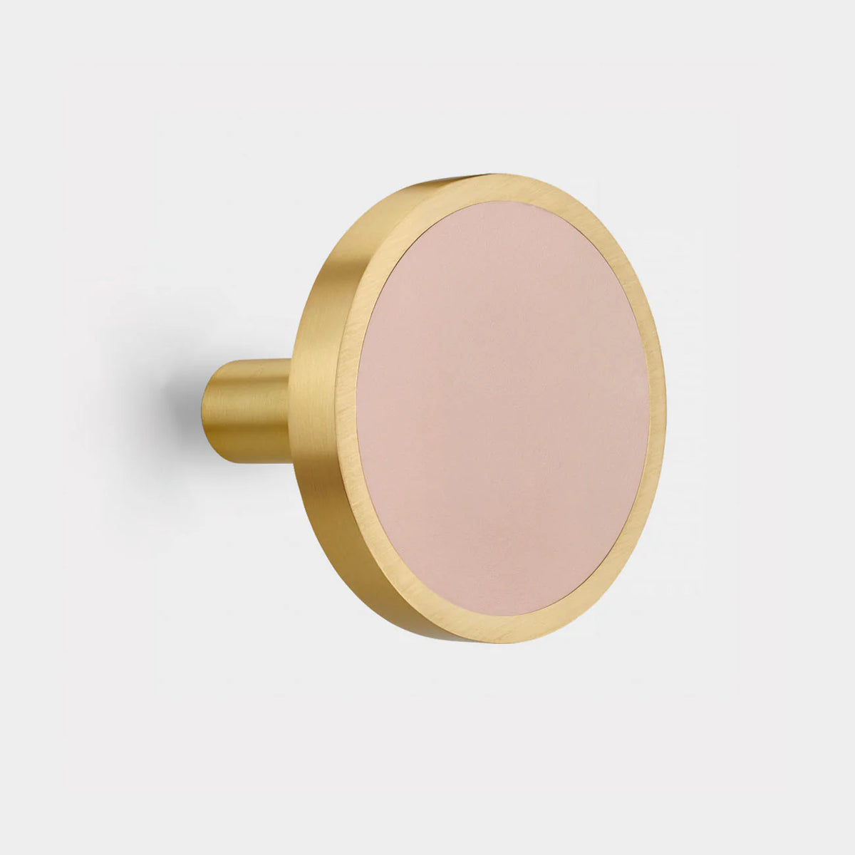 Brass & Pink Leather Curtain Tie Backs