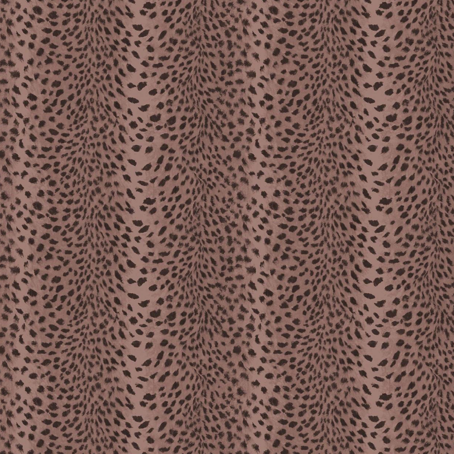 Rose-Brown Cheetah-Print Velvet Curtains
