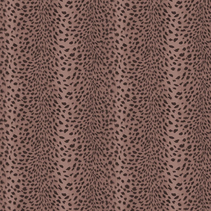Rose-Brown Cheetah-Print Velvet Curtains