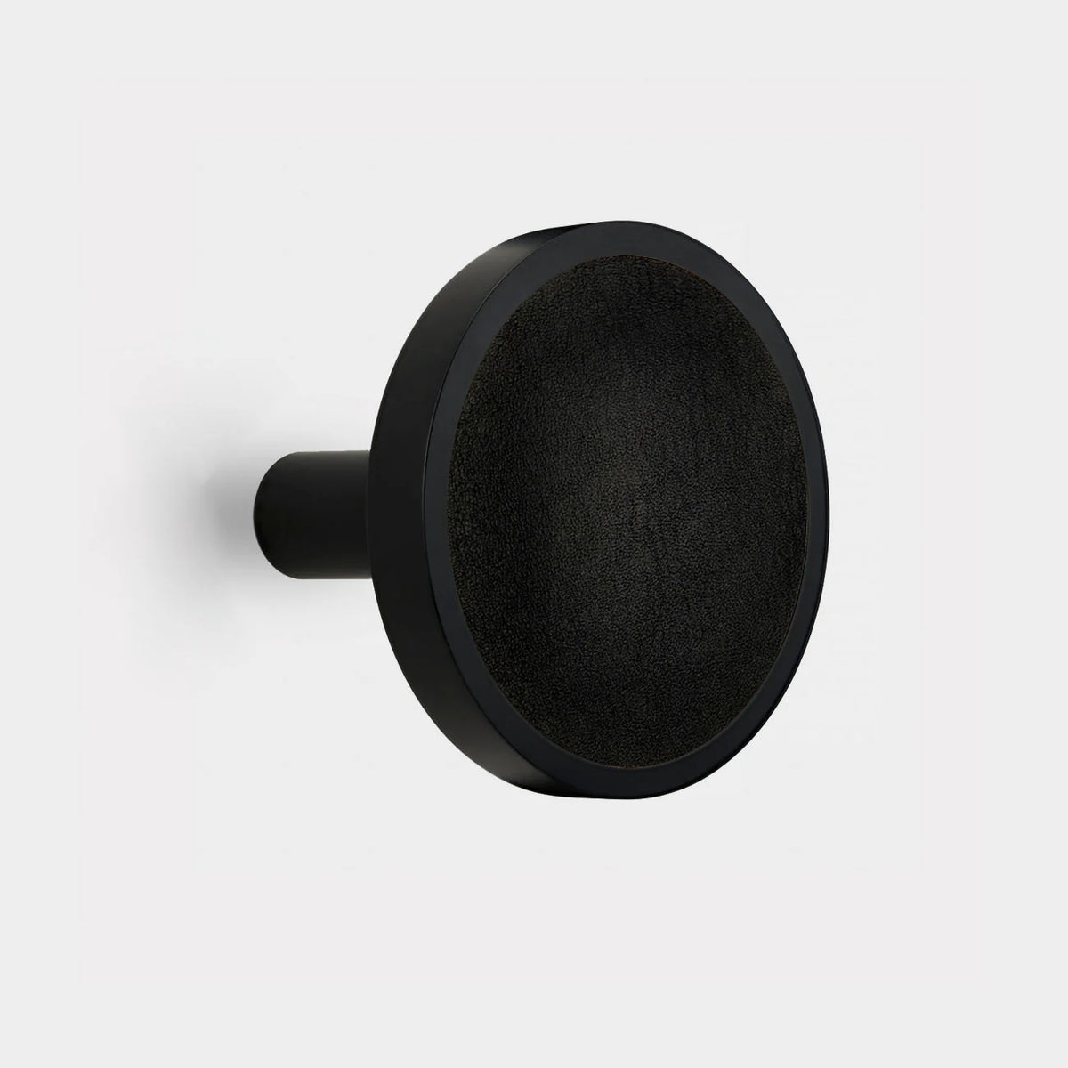 Brass & Black Leather Curtain Tie Backs