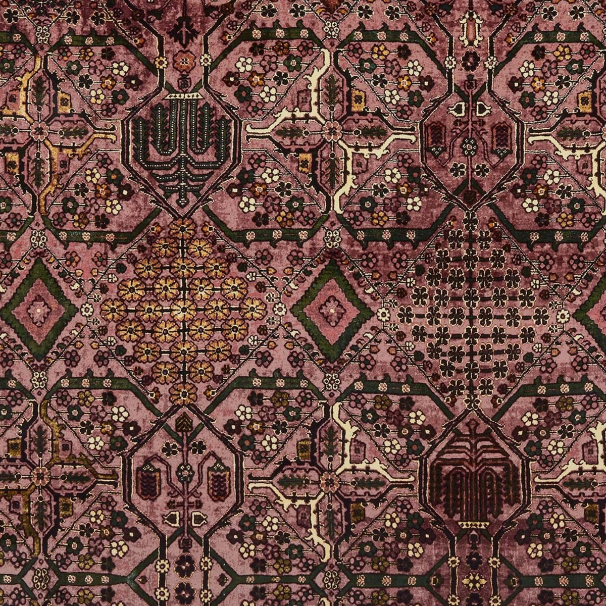 Blush Persian-Rug Inspired Velvet Curtains