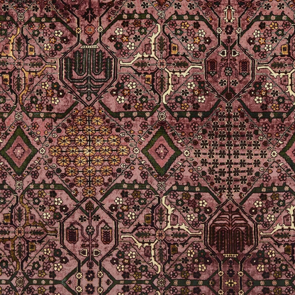Blush Persian-Rug Inspired Velvet Curtains