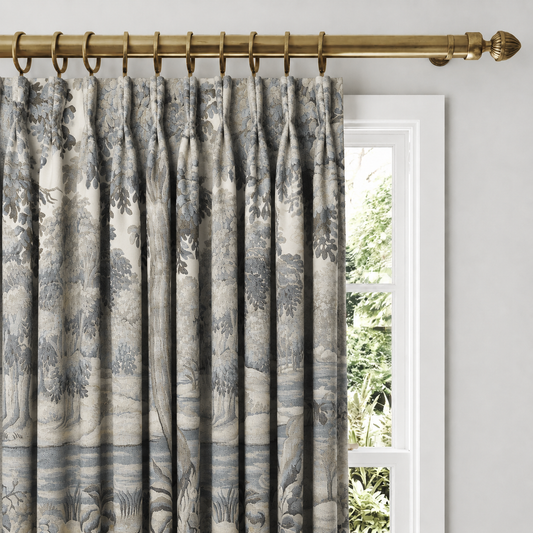 Sage Botanical Cotton-Linen Curtains