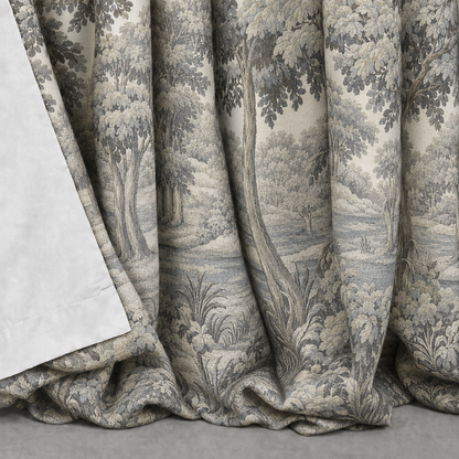 Sage Botanical Cotton-Linen Curtains
