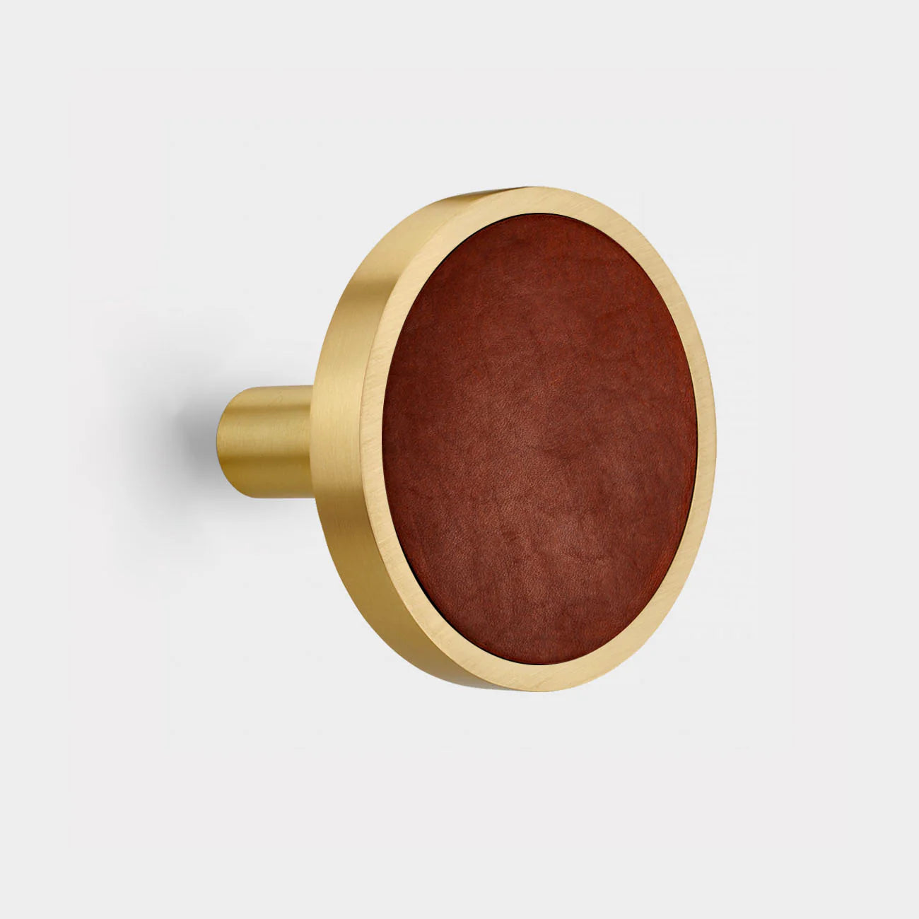 Brass & Brown Leather Curtain Tie Backs