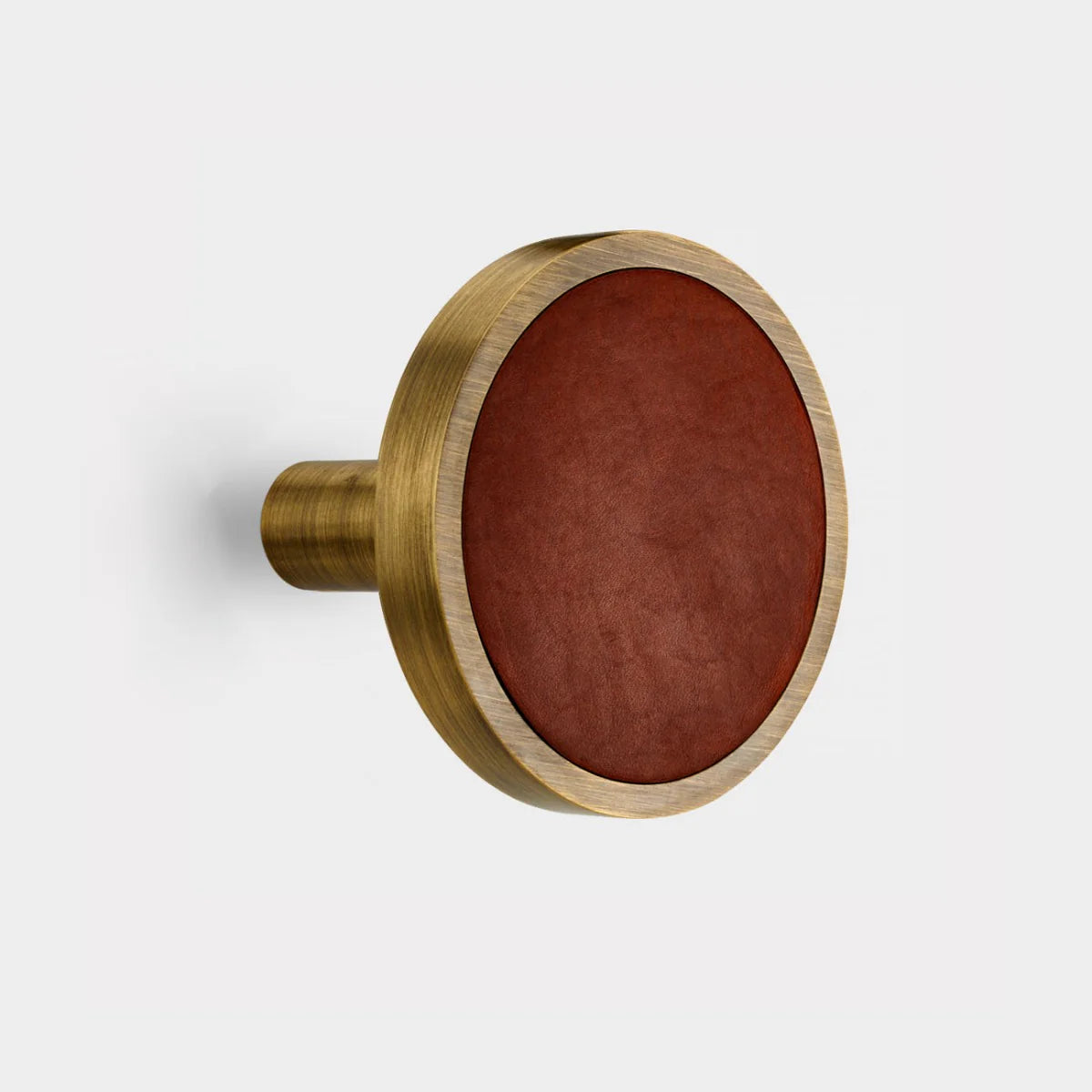 Brass & Brown Leather Curtain Tie Backs