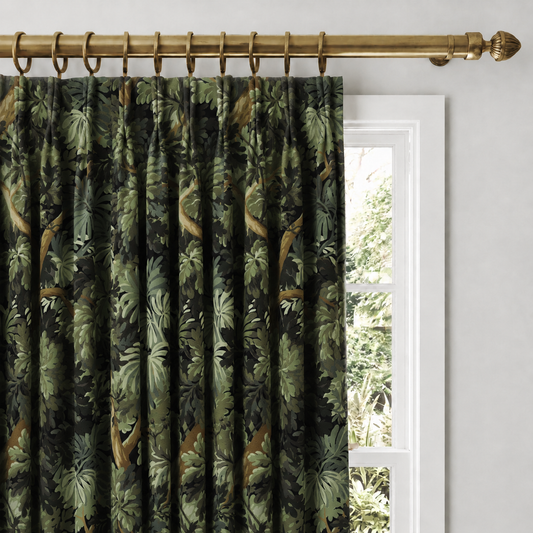 Dark Forest Velvet Curtains