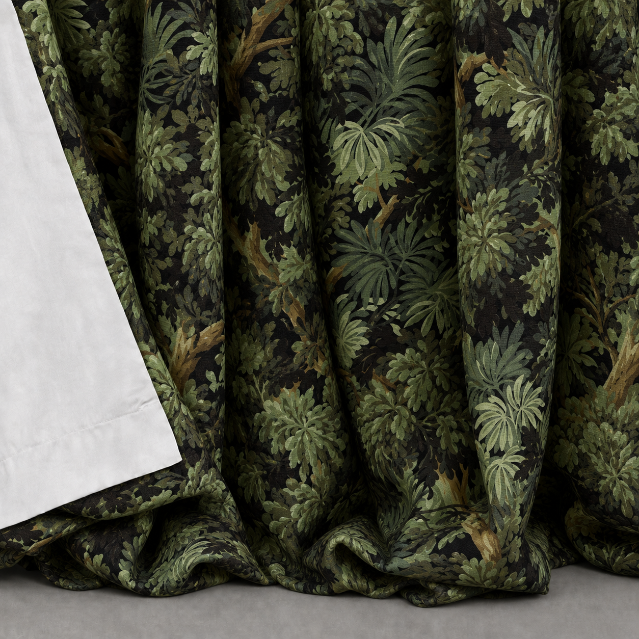 Dark Forest Velvet Curtains