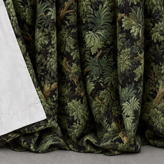 Dark Forest Velvet Curtains