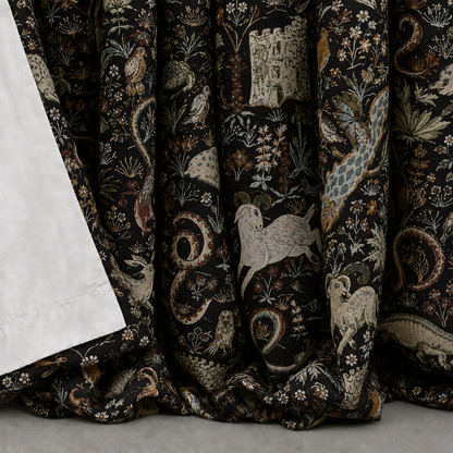 Dark Woven Jacquard Curtains